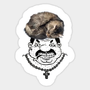 Cat Hat Sticker